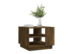 Mesa De Centro| Mesa de centro | Mesa de apoio 55x55x43 cm derivados de madeira carvalho fumado Castanho