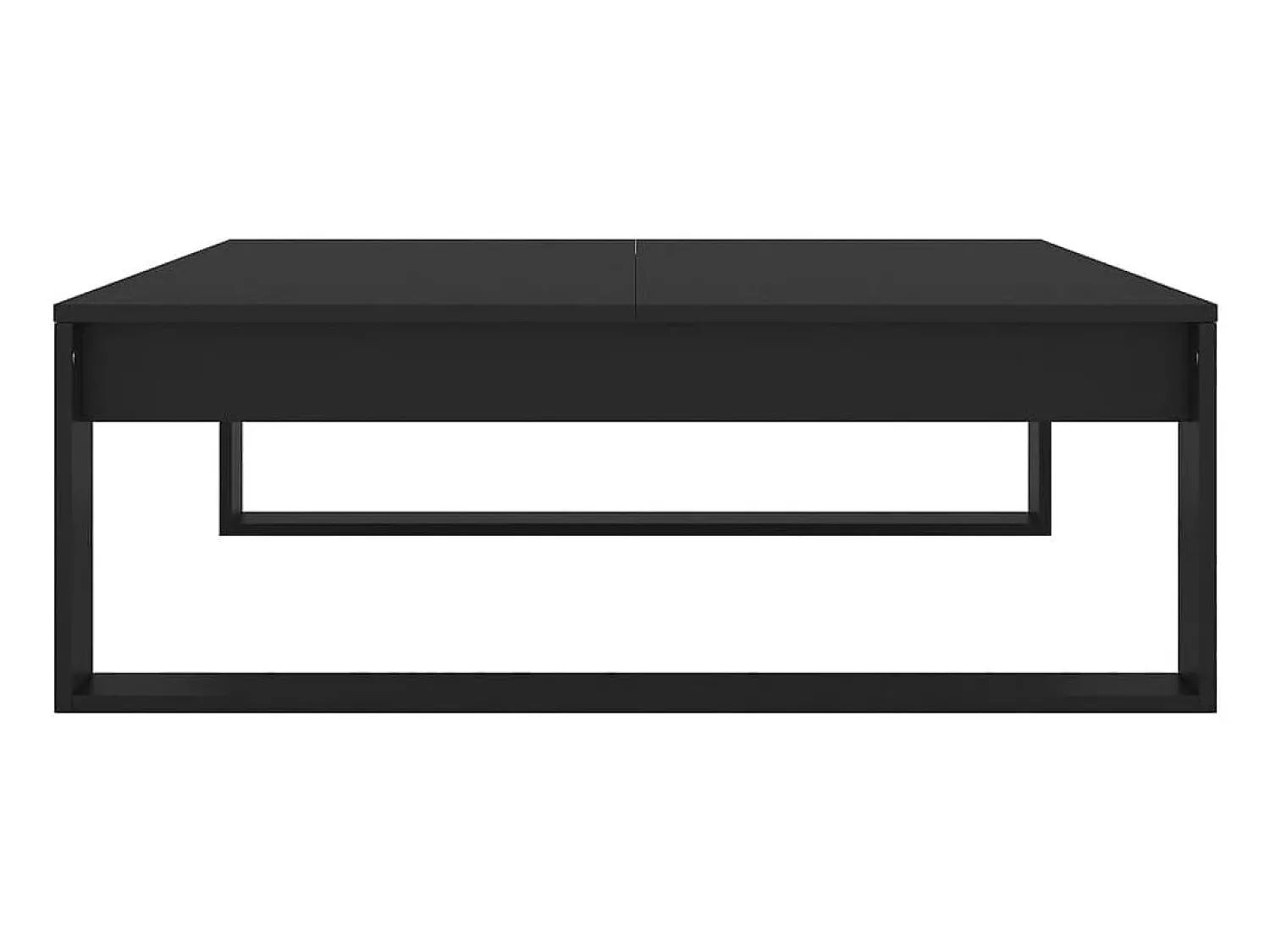 Mesa de centro | Mesa de apoio 100x100x35 cm derivados de madeira Preto