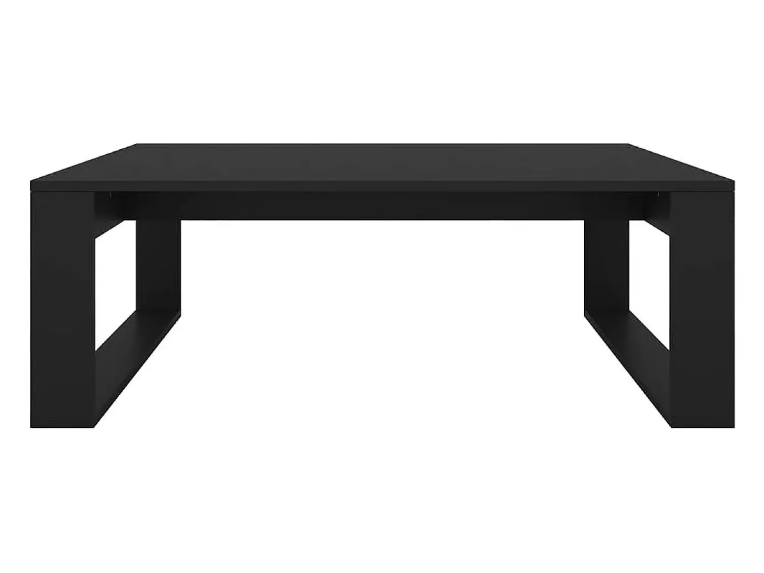Mesa de centro | Mesa de apoio 100x100x35 cm derivados de madeira Preto