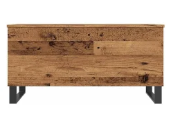 Mesa De Centro| Mesa de centro | Mesa de apoio 90x44.5x45 cm derivados de madeira madeira velha Castanho