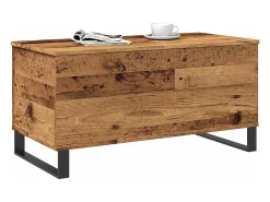 Mesa De Centro| Mesa de centro | Mesa de apoio 90x44.5x45 cm derivados de madeira madeira velha Castanho