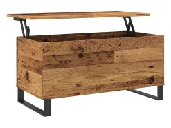 Mesa De Centro| Mesa de centro | Mesa de apoio 90x44.5x45 cm derivados de madeira madeira velha Castanho