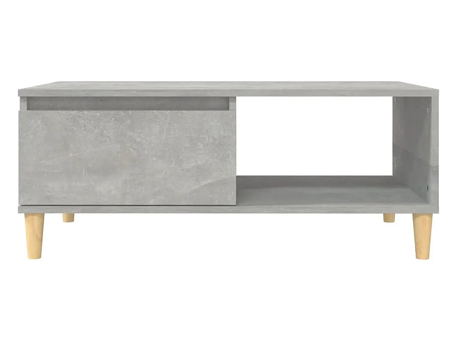 Mesa de centro | Mesa de apoio 90x50x36.5 cm derivados madeira cimento^ Mesa De Centro