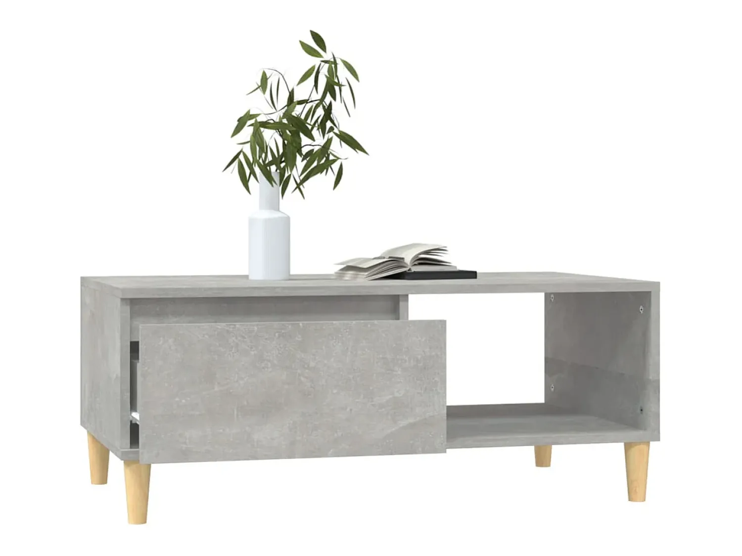 Mesa de centro | Mesa de apoio 90x50x36.5 cm derivados madeira cimento^ Mesa De Centro