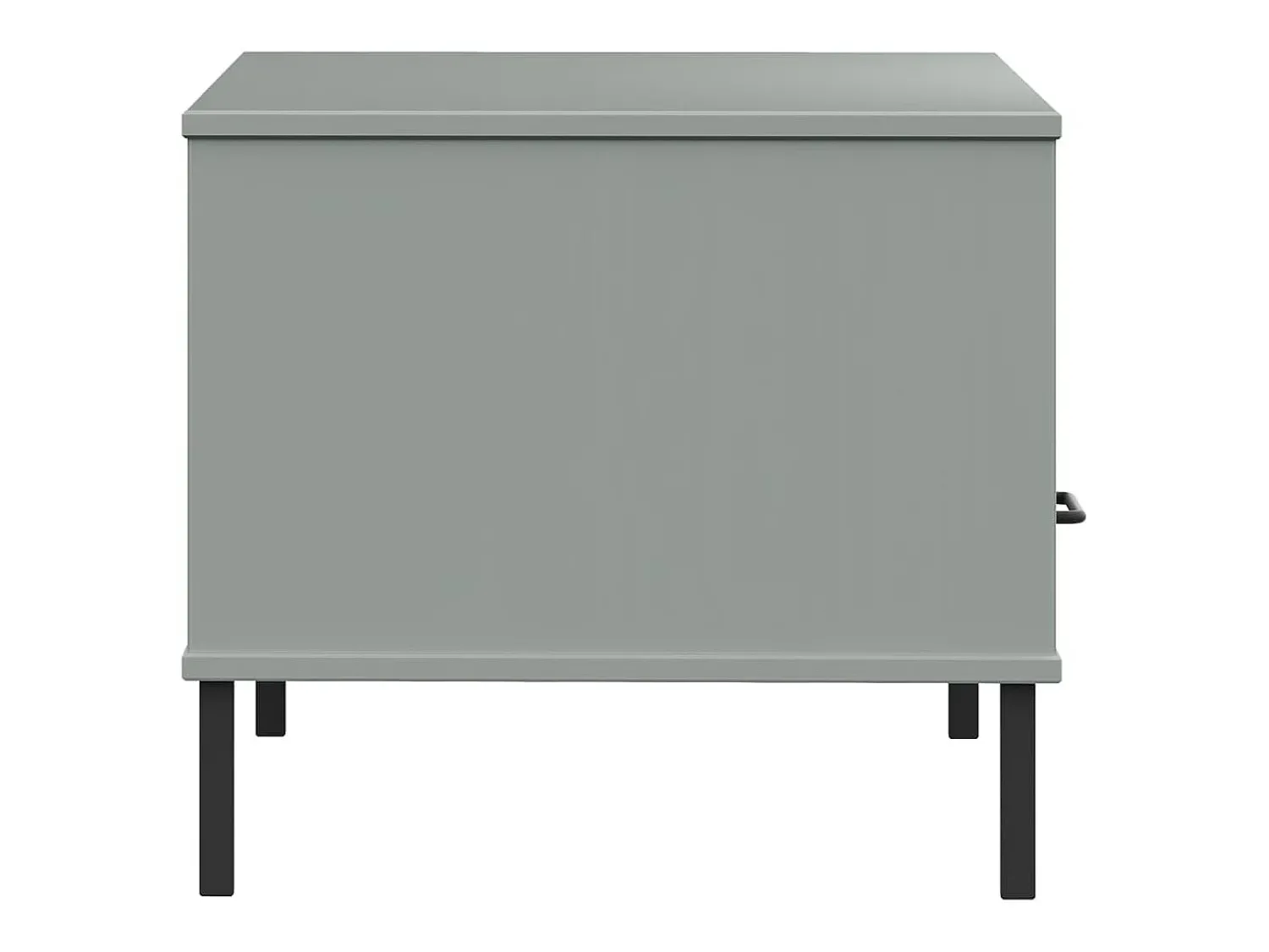 Mesa De Centro| Mesa de centro | Mesa de apoio pernas de metal 85x50x45 madeira maciça OSLO cinza Cinzento