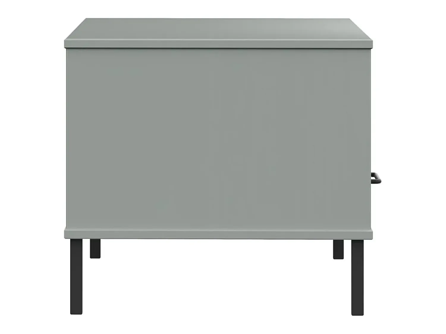 Mesa De Centro| Mesa de centro | Mesa de apoio pernas de metal 85x50x45 madeira maciça OSLO cinza Cinzento