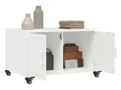 Best Mesa de centro | Mesa de apoio 68x50x43.5 cm aço Branco