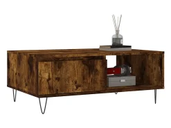 Outlet Mesa de centro | Mesa de apoio 90x60x35 cm derivados de madeira carvalho fumado Castanho