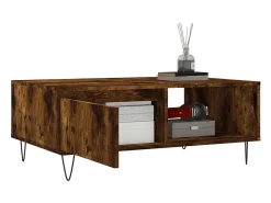 Outlet Mesa de centro | Mesa de apoio 90x60x35 cm derivados de madeira carvalho fumado Castanho