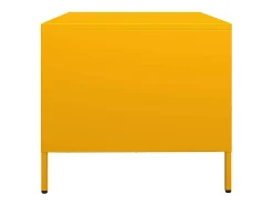 Mesa De Centro| Mesa de centro | Mesa de apoio 68.5x50x43.5 cm aço laminado a frio mostarda Amarelo