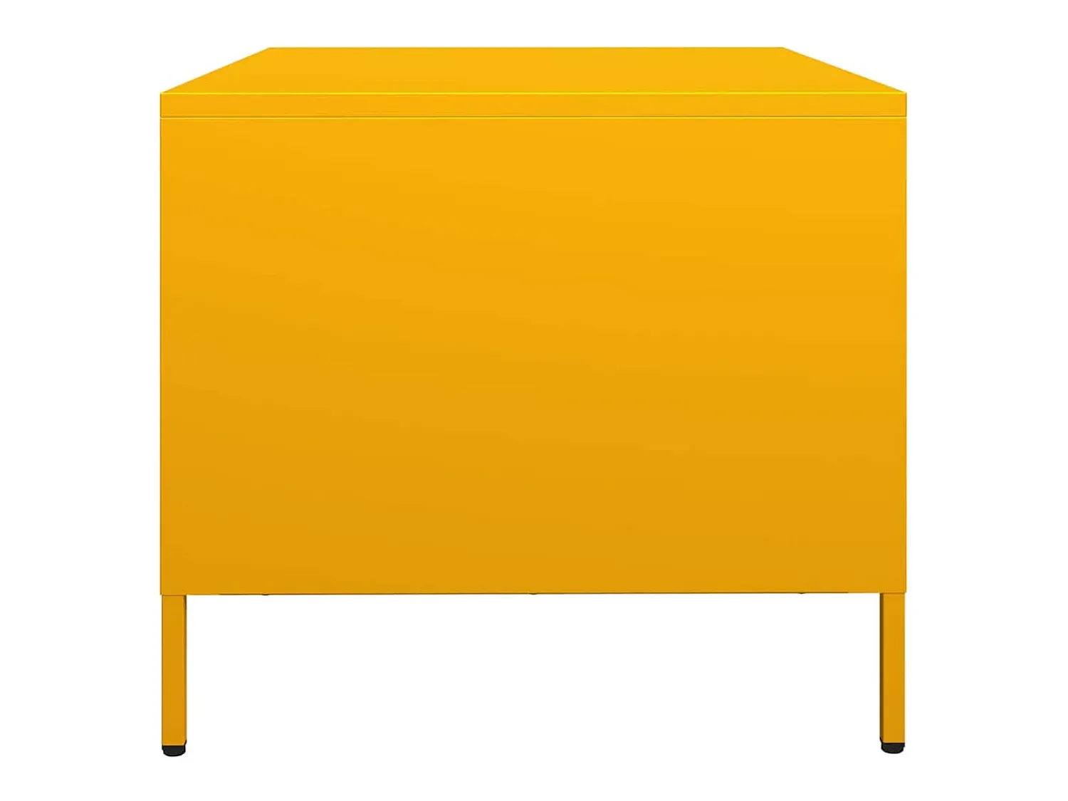 Mesa De Centro| Mesa de centro | Mesa de apoio 68.5x50x43.5 cm aço laminado a frio mostarda Amarelo