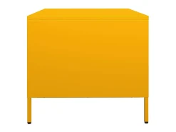 Mesa De Centro| Mesa de centro | Mesa de apoio 68.5x50x43.5 cm aço laminado a frio mostarda Amarelo