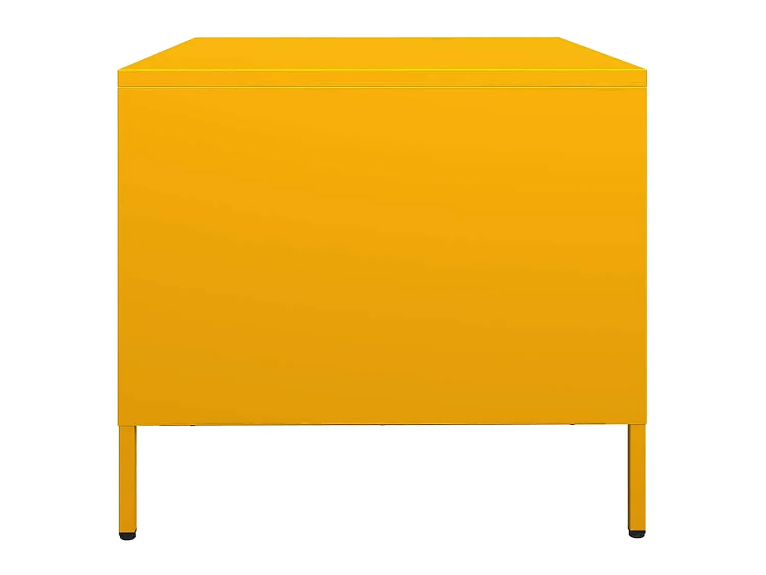 Mesa De Centro| Mesa de centro | Mesa de apoio 68.5x50x43.5 cm aço laminado a frio mostarda Amarelo