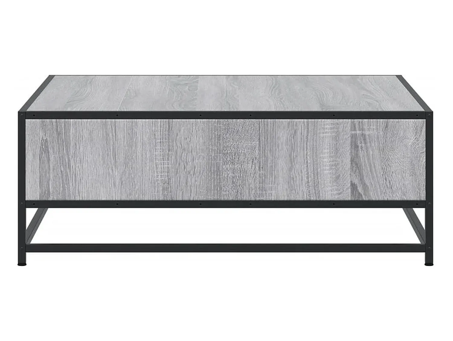 Mesa De Centro| Mesa de centro | Mesa de apoio 80x80x30 cm deriv. madeira/metal sonoma Cinzento