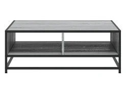 Mesa De Centro| Mesa de centro | Mesa de apoio 80x80x30 cm deriv. madeira/metal sonoma Cinzento
