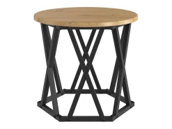 Clearance Mesa de centro | Mesa Lateral Empilhável 3 pcs carvalho artisiano Castanho