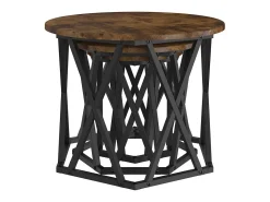 Best Mesa de centro | Mesa Lateral Empilhável 3 pcs Carvalho fumado 53x53x40 cm Castanho