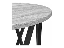 Mesa de centro | Mesa Lateral Empilhável 3 pcs Sonoma 53x53x40 cm Cinzento