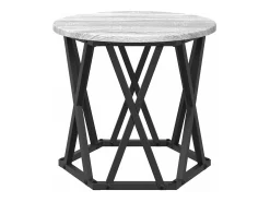 Mesa de centro | Mesa Lateral Empilhável 3 pcs Sonoma 53x53x40 cm Cinzento