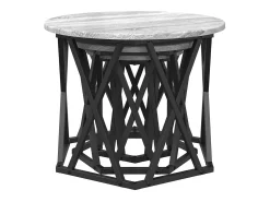 Mesa de centro | Mesa Lateral Empilhável 3 pcs Sonoma 53x53x40 cm Cinzento