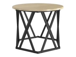 Hot Mesa de centro | Mesa Lateral Empilhável 3 pcs Carvalho sonoma 53x53x40 cm Castanho