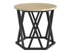 Hot Mesa de centro | Mesa Lateral Empilhável 3 pcs Carvalho sonoma 53x53x40 cm Castanho