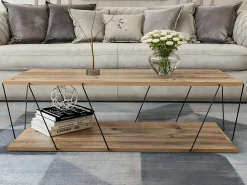 Clearance Vente-unique Mesa de centro - Natural e preta - ENTREGA Natural claro