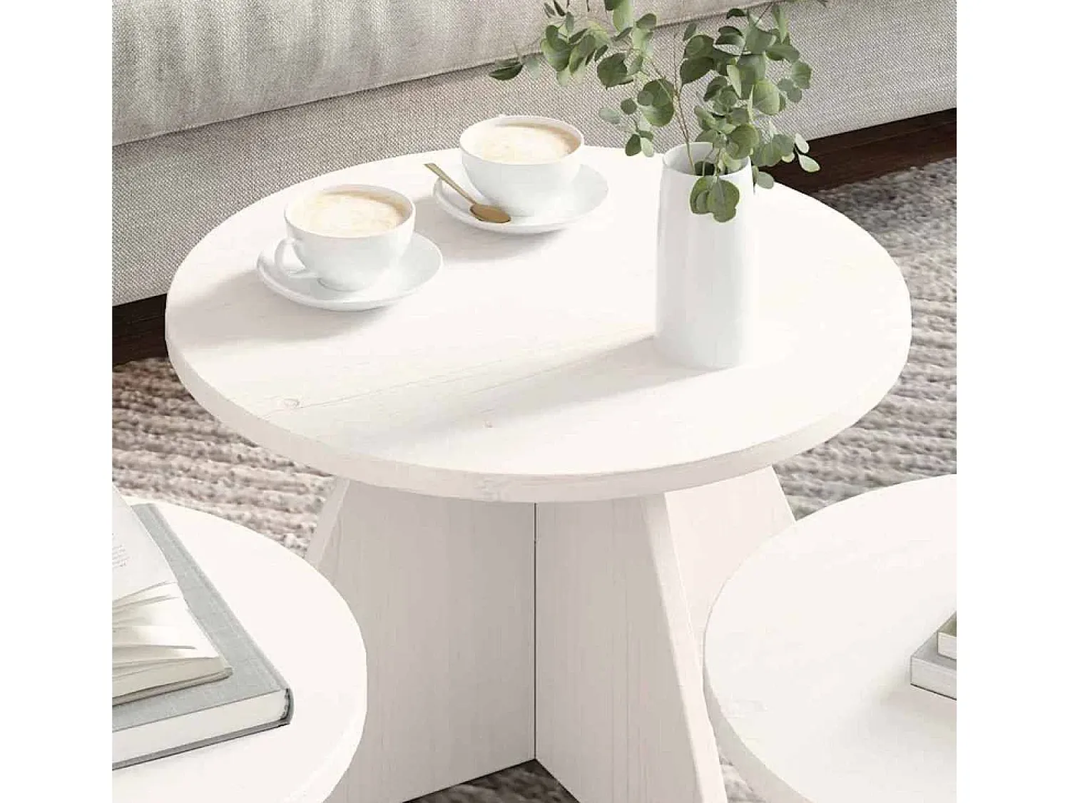 Mesa de centro 3 pcs 49x49x30 cm^ Mesa De Centro