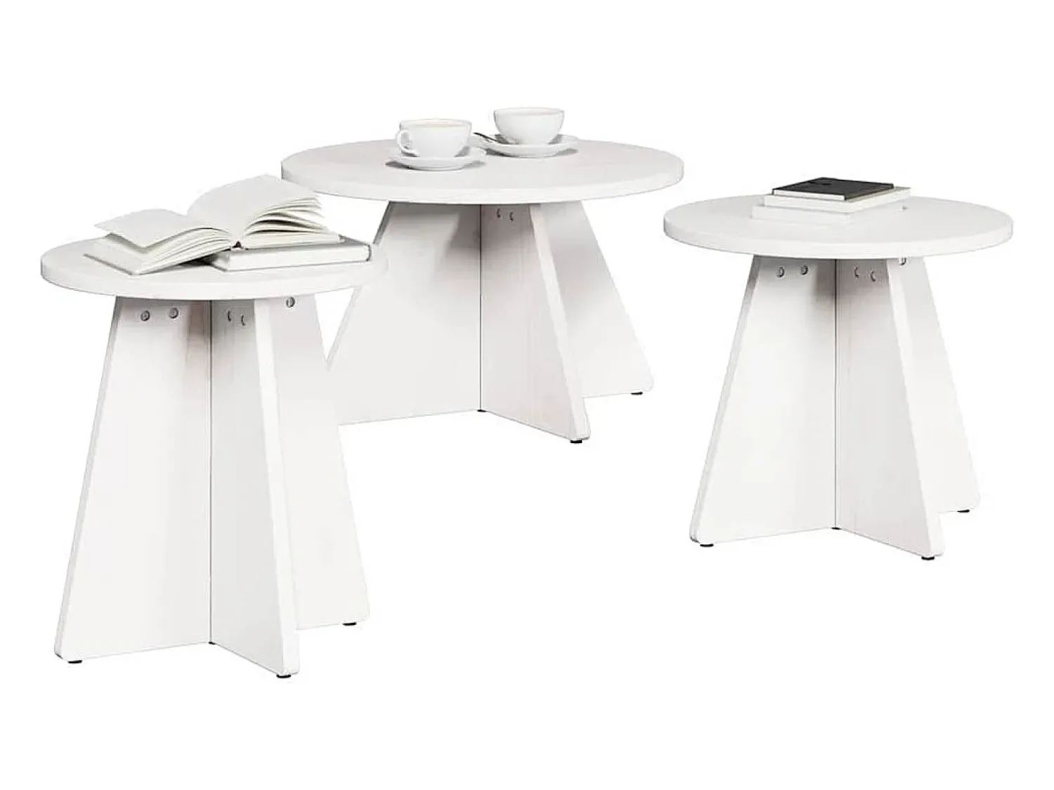 Mesa de centro 3 pcs 49x49x30 cm^ Mesa De Centro
