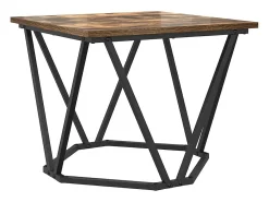 New Mesa de centro 3 pcs Carvalho fumado 50x50x40 cm Castanho