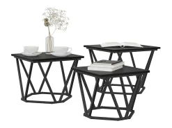 Mesa de centro 3 pcs Carvalho 50x50x40 cm^ Mesa De Centro
