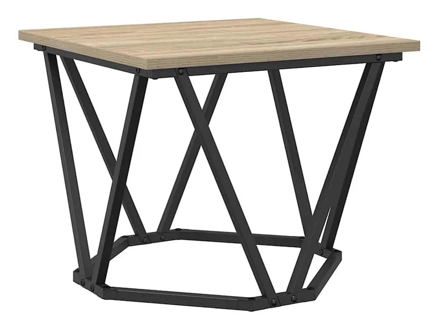 Mesa De Centro| Mesa de centro 3 pcs Carvalho sonoma 50x50x40 cm Castanho