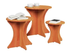 Mesa De Centro| Mesa de centro 3 pcs -mel 46x46x47 cm Castanho
