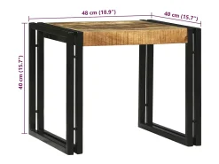 Mesa De Centro|vidaxl Mesa de centro 2 pcs Madeira de manga maciça Castanho