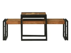 Sale vidaxl Mesa de centro 2 pcs Madeira Sólida de Acácia Castanho