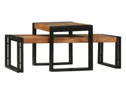 Sale vidaxl Mesa de centro 2 pcs Madeira Sólida de Acácia Castanho