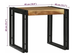Sale vidaxl Mesa de centro 2 pcs Madeira Sólida de Acácia Castanho