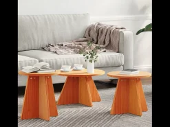 Mesa de centro 3 pcs -mel 49x49x30 cm^ Mesa De Centro