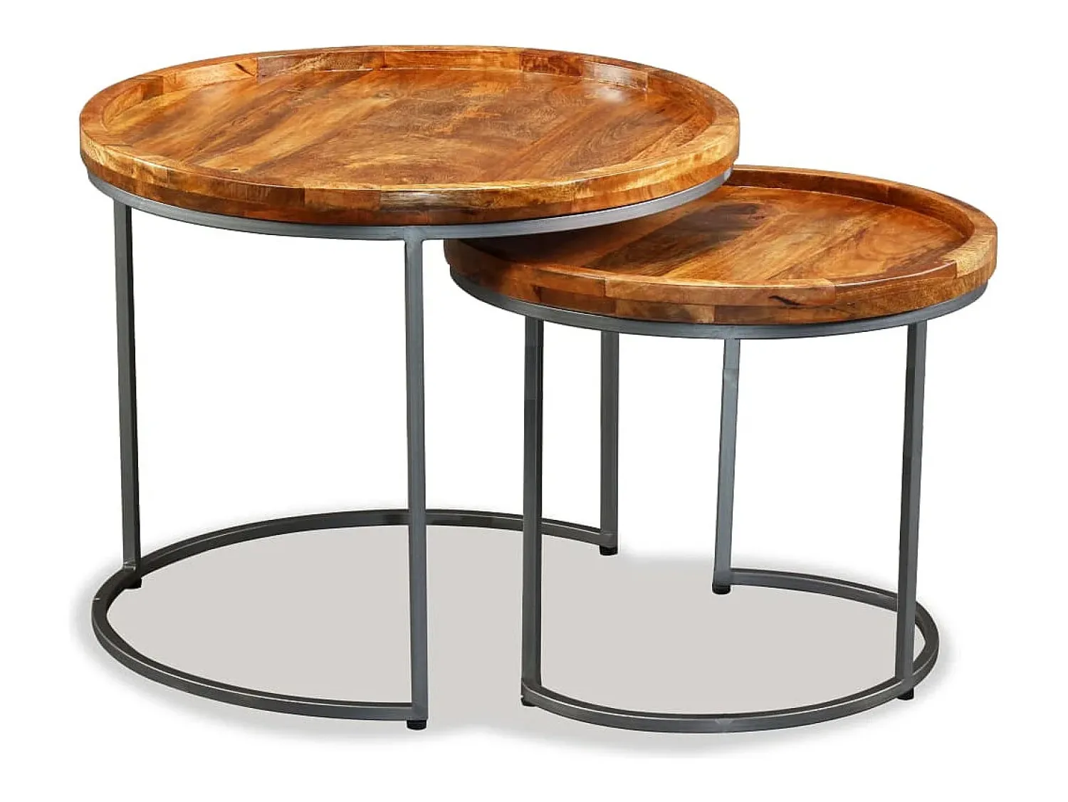 Online Mesa de centro 2 pcs madeira de mangueira maciça PT983094 Castanho