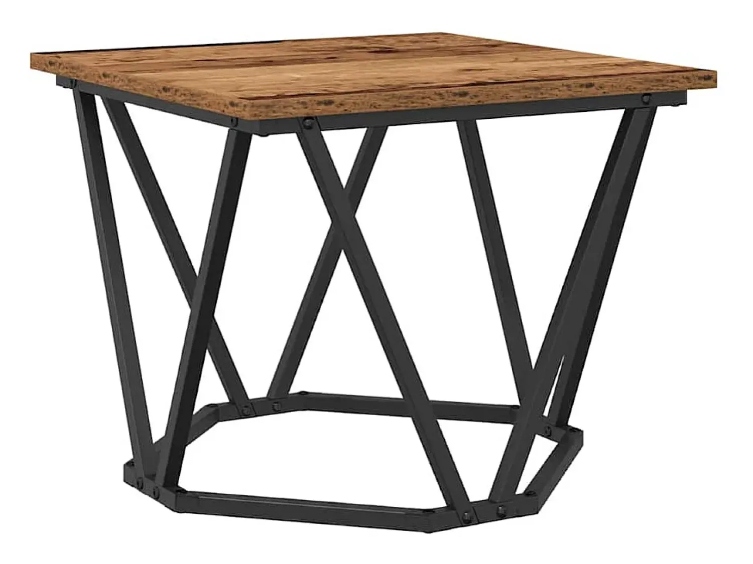 Mesa De Centro| Mesa de centro 3 pcs Madeira antiga 50x50x40 cm Castanho