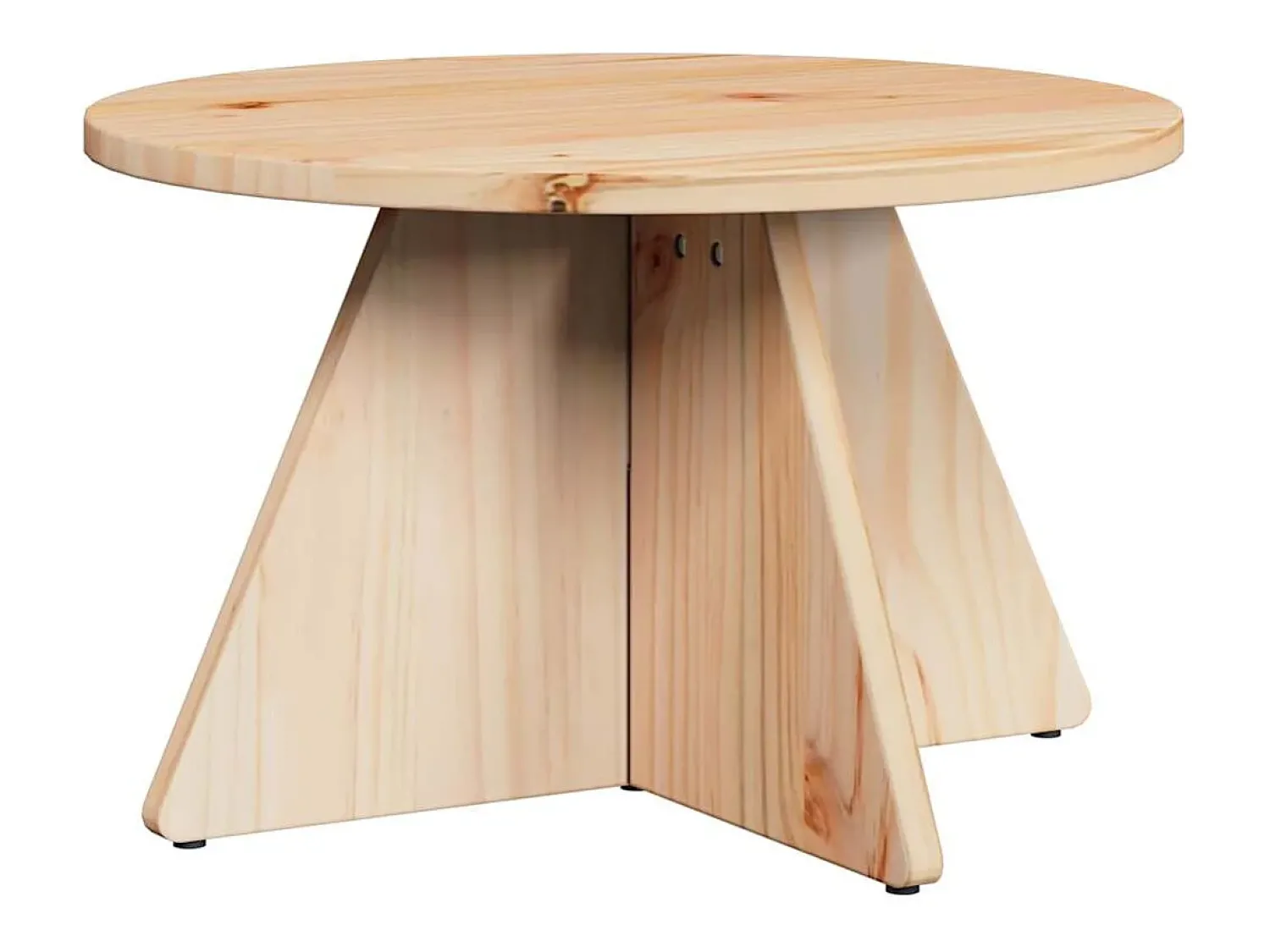 Mesa De Centro| Mesa de centro 3 pcs Natural 49x49x30 cm Castanho