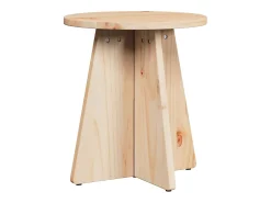 Mesa De Centro| Mesa de centro 3 pcs Natural 49x49x30 cm Castanho