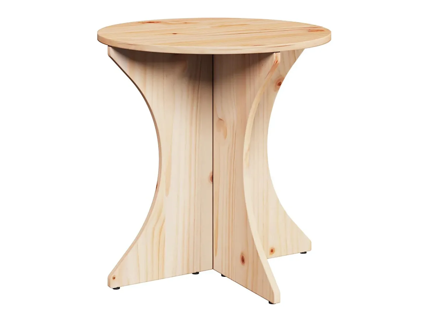 New Mesa de centro 3 pcs Natural 46x46x47 cm Castanho
