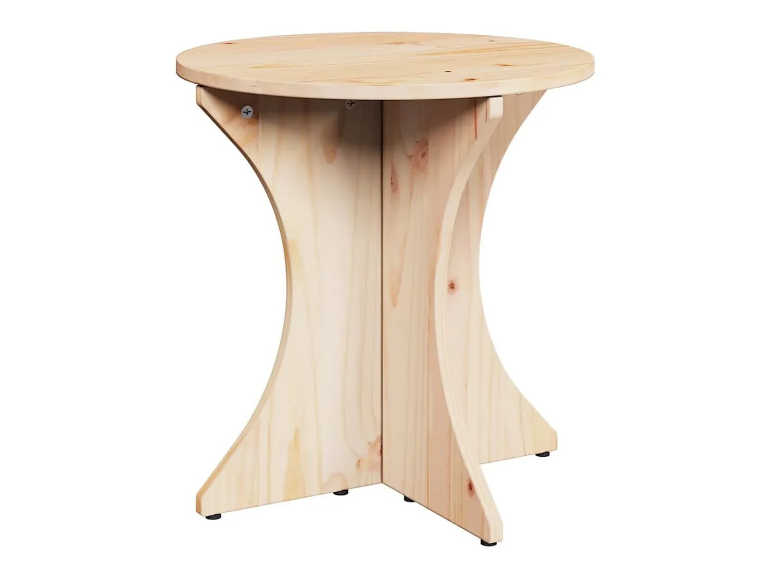 New Mesa de centro 3 pcs Natural 46x46x47 cm Castanho