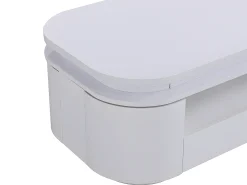 Mesa De Centro*Vente-unique Mesa de centro 4 portas e 1 gaveta com LEDs - MDF - Cor: lacado a - VANDANA Branco