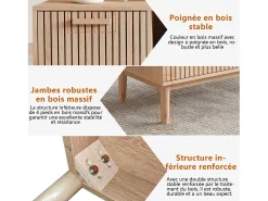 Online Mesa de Centro - Sala de Estar, Sala de Jantar, C110 x L50 x A43cm Castanho