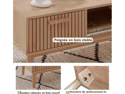 Online Mesa de Centro - Sala de Estar, Sala de Jantar, C110 x L50 x A43cm Castanho