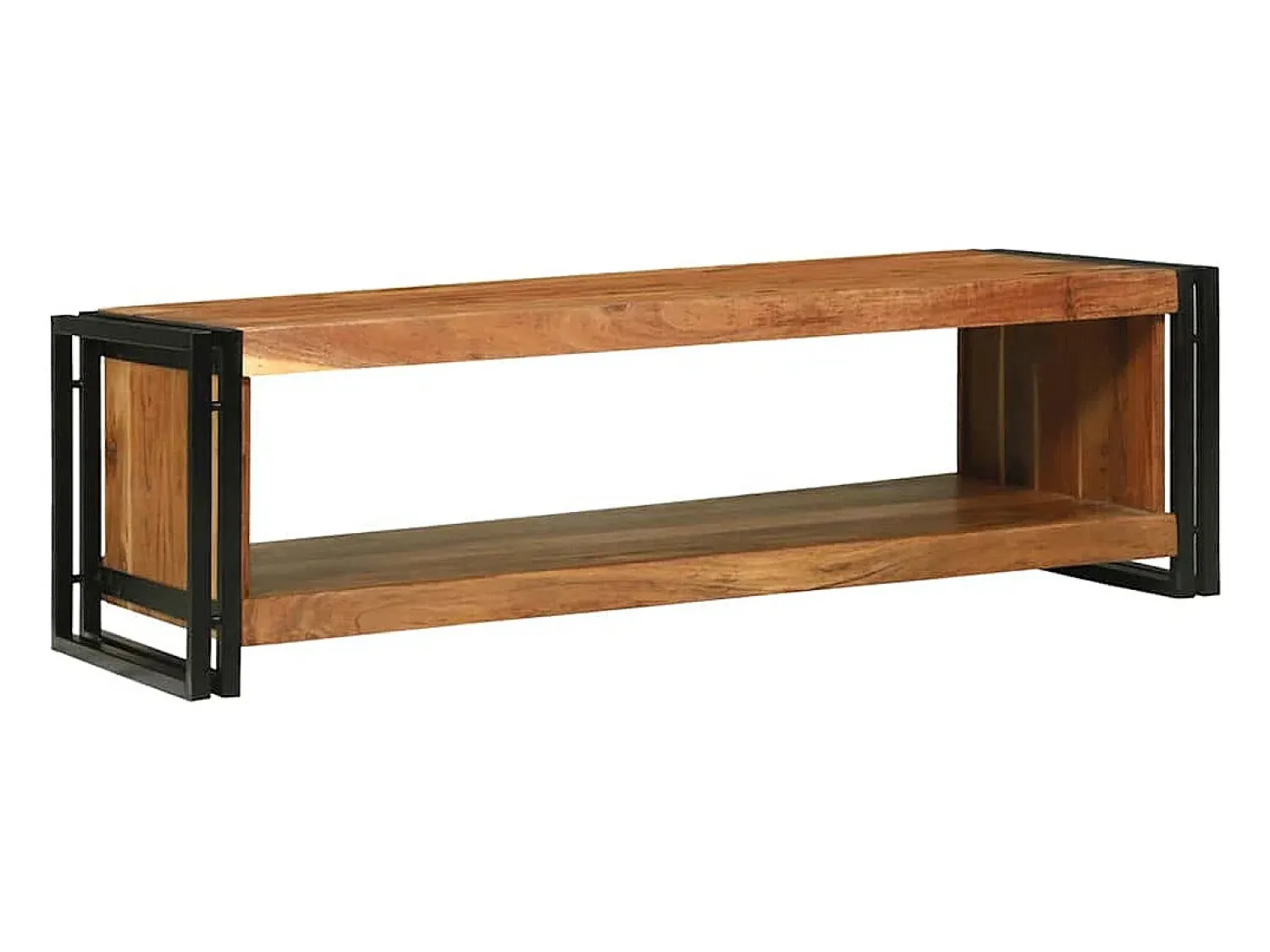 vidaxl Mesa de centro 120 x 50 x 38 cm Madeira Sólida de Acácia Castanho