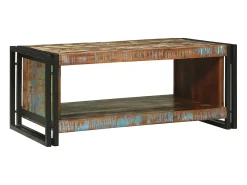 Mesa De Centro|vidaxl Mesa de centro 90 x 50 x 38 cm Madeira Reforçada Sólida Multicor