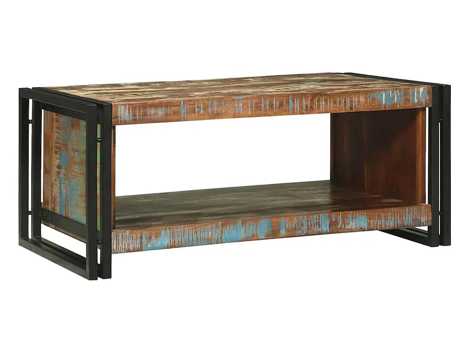 Mesa De Centro|vidaxl Mesa de centro 90 x 50 x 38 cm Madeira Reforçada Sólida Multicor